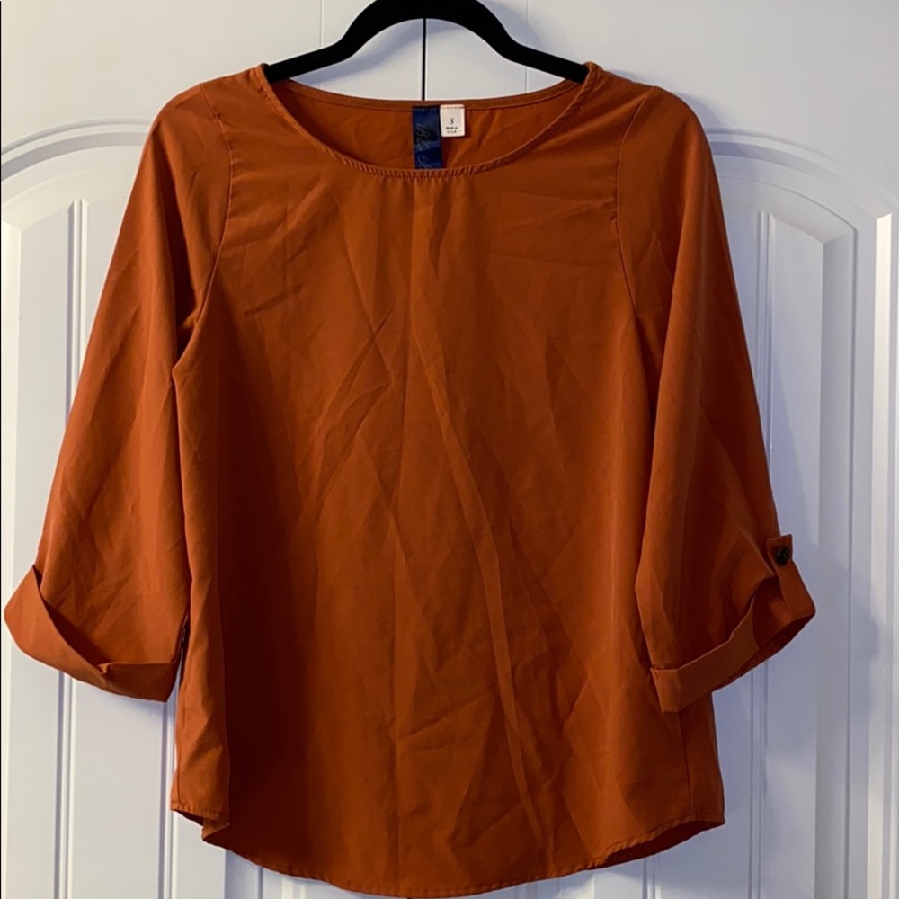 Orange blouse